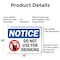 Signmission Do Not Use For Drinking, 14 in W x Rectangle, Aluminum OS-2PACK-NS-A-1014-L-11402 - alternate 7